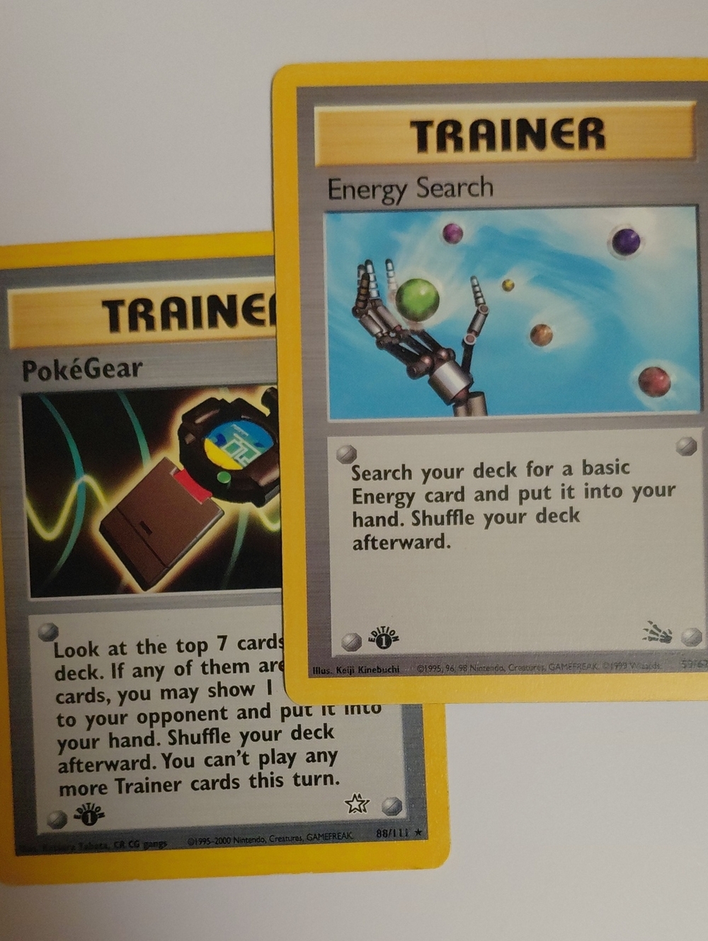Vintage 1st Edution Pokemon Trainer Card Lot - 2 Cards